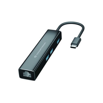 CONCEPTRONIC  donn07b hub usb-c a 3x usb 3.0/rj-45