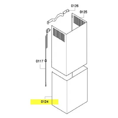 SIEMENS CONDUIT D AIR INFERIEUR pour HOTTE  - 00681547