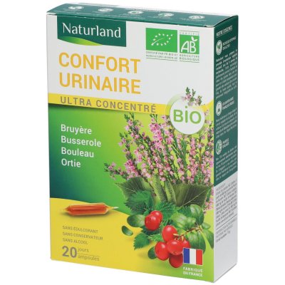 NATURLAND Confort urinaire Bruy&egrave;re Busserole Bouleau Ortie Bio 20 