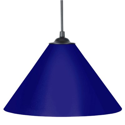 TOSEL Conique M&Eacute;TAL - Suspension conique m&eacute;tal bleu cobalt