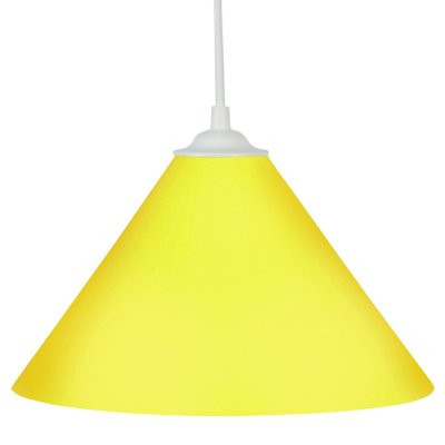 TOSEL Conique M&Eacute;TAL - Suspension conique m&eacute;tal jaune