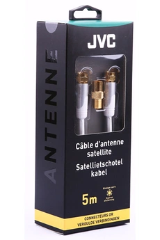 JVC Connectique Audio / Vid&eacute;o  C&acirc;ble sat F 5M blanc gold