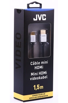 JVC Connectique Audio / Vid&eacute;o  Mini HDMI 1,5M connecteur OR