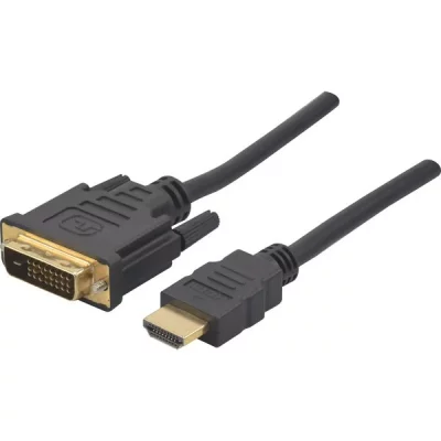 GENERIQUE Connectique PC C&acirc;ble DVI-D - HDMI 5m