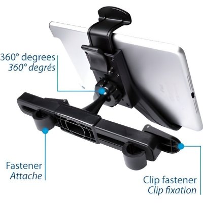 GENERIQUE Connectland SUP-HC88C Support voiture avec appui t&ecirc;te pour Tablette Noir