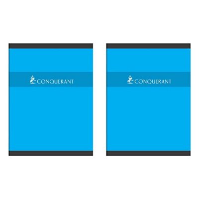 CONQUERANT Conqu&eacute;rant 91345 Cahier Sept Piq&ucirc;re Couverture Offset A4+ Papier Vert