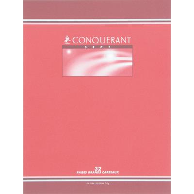 CONQUERANT Conqu&eacute;rant 92004 Cahier Sept Piq&ucirc;re &Eacute;criture Couverture Offset