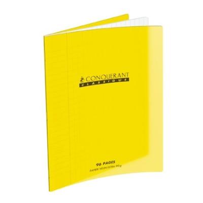 CONQUERANT  Cahier 170 x 220 mm, s&eacute;y&egrave;s, jaune - Lot de 12