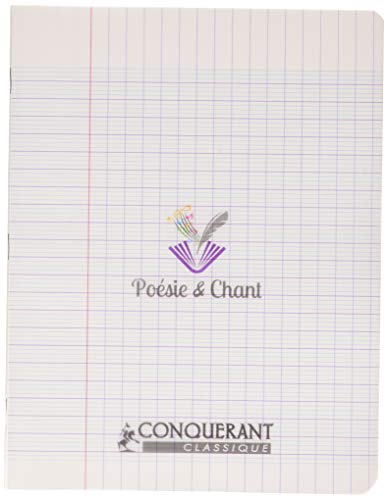 CONQUERANT  Cahier de Po&eacute;sie & Chant, 170 x 220 mm - Lot de 20