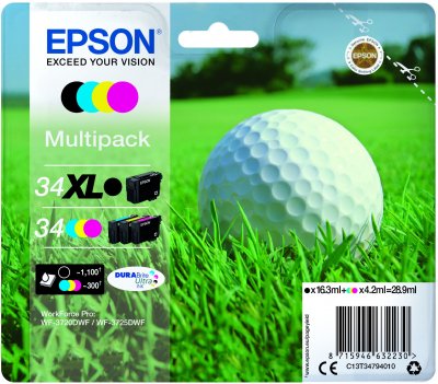 EPSON Conso imprimantes -  - 34 XL - Multipack Noir / Cyan / Jaune / Magenta