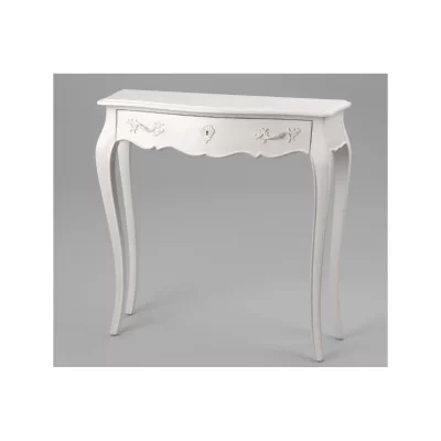 Console 1 tiroir petit mod&egrave;le Murano - Amadeus - Blanc - Bois