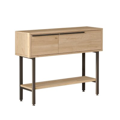 Console Avec Miroir En Bois ""calvin"" - 100 X 30 X 76 Cm - Marron