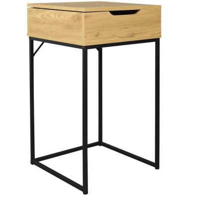 Console design effet bois Abbott - L. 45 x H. 77 cm - Couleur bois