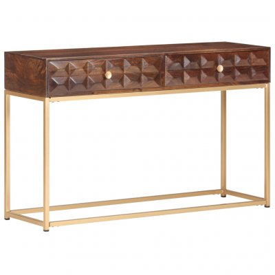 Console En Bois De Manguier Massif 122 X 36 X 75 Cm Vidaxl