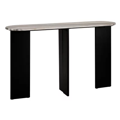 Console En Marbre ""mathilde"" 140cm Noir & Gris