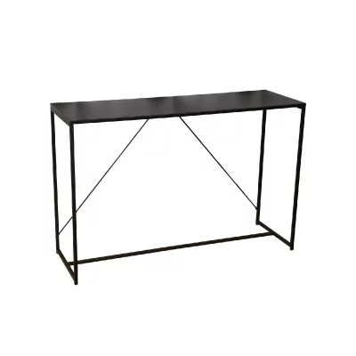 Console en m&eacute;tal - madison - l 120 x l 39 x h 79 cm - noir