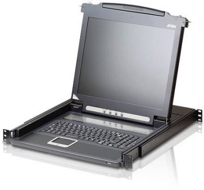 ATEN Console KVM LCD 17' simple rail  CL1000 1 port VGA/PS2
