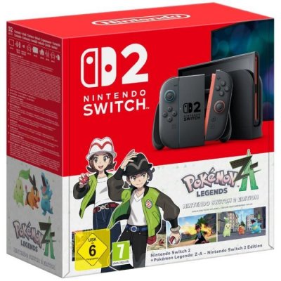 NINTENDO Console  Switch 2 &bull; Bleu Clair & Rouge Clair + L&eacute;gendes Pok&eacute;mon: Z-A (Code) 
