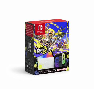 Console Nintendo Switch model OLED &eacute;dition limit&eacute;e Splatoon 3