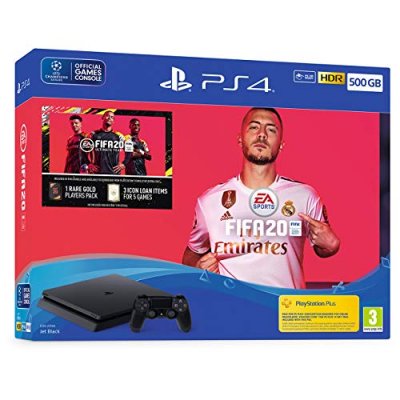 Console playstation 4 500 go noire + fifa 20 jeu ps4 (import anglais) 711719978008