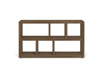 CAMIF Console - TEMAHOME - Berkeley - 6 compartiments - Finition noyer