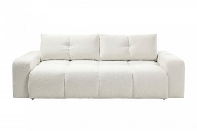 CASANOVA PARIS Constance - Canap&eacute; Droit Convertible Tissu Chenille 3 Places Beige