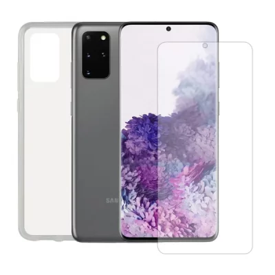 UKNOW Contact Samsung Galaxy S20 Plus Cover+tempered Glass Protector 9h Clair