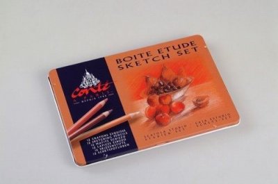 CONTE A PARIS Cont&eacute; &agrave; paris 500402 bo&icirc;te de 12 crayons esquisses assortis