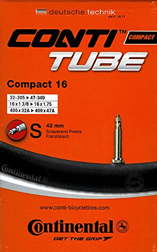 CONTINENTAL  Compact 42 Mm Inner Tube Noir 16&acute;&acute; / 1 375-1.75