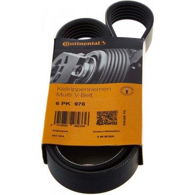 CONTITECH Continental  6PK976 Courroie trap&eacute;zo&iuml;dale &agrave; nervures