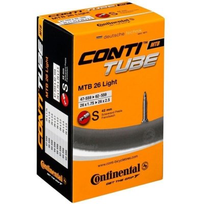 CONTINENTAL  MTB 26 Light Chambre &agrave; air Mixte, Noir, Taille Unique