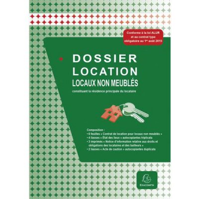 EXACOMPTA Contrat de location locaux vacants non meubles - Lot de 5 dossiers