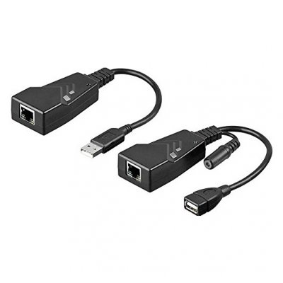 GOOBAY Convertisseur cat 5 / 5a / 6 / usb 2.0, prise usb 2.0 noire (type a) > prise usb 2.0 (type a)