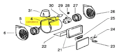 SCHOLTES Convoyeur D Air Moteur Pour Hotte  - C00126412