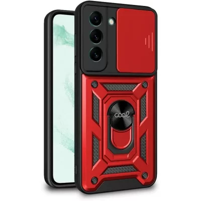 COOL  funda hard ring rojo para samsung galaxy s22 plus s906