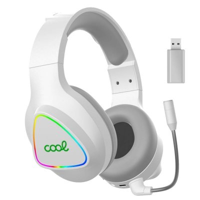 COOL  Leopard Casque de jeu sans fil 7.1 PC/PS4/PS5/Xbox Blanc