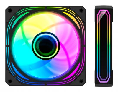 COOLBOX  Infinity Pro ARGB Boitier PC Ventilateur 12 cm Noir 4 pi&egrave;ce(s)