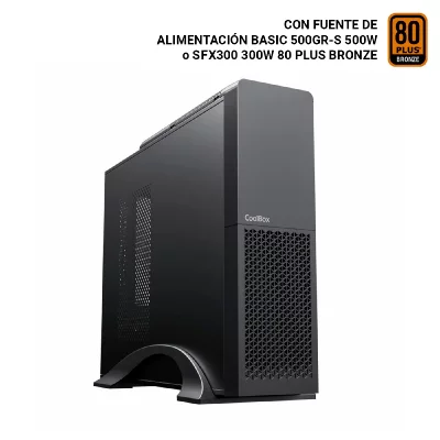 COOLBOX  PC micro ATX T313 Slim Profile bas (Slimline) Noir
