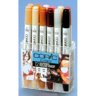 COPIC  Ciao Set de 12 Marqueurs de dessin Couleurs Portrait 22075705
