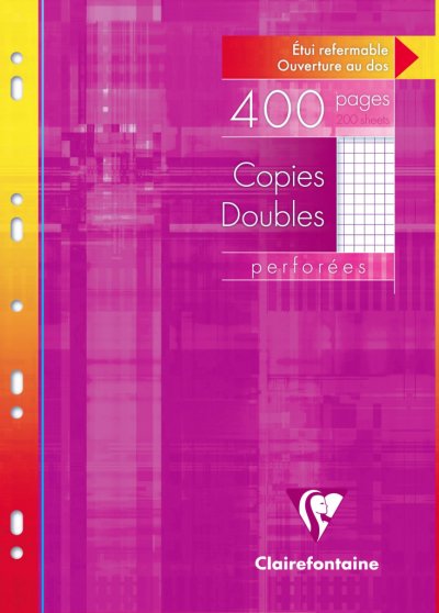 CLAIREFONTAINE Copie double blanche A4 - &Eacute;tui de 100