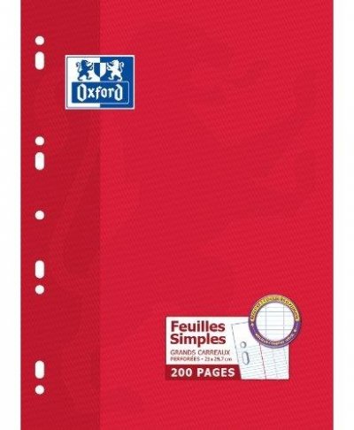OXFORD Copies Simples Perfor&eacute;es 200 Pages A4 90g S&eacute;y&egrave;s