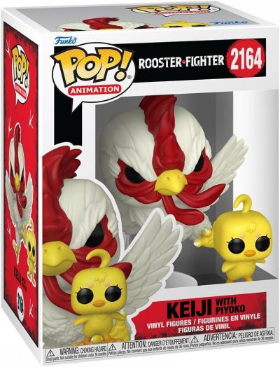 FUNKO FOB Coq de baston - Figurine POP! & Buddy Keiji & Piyoko 9 cm