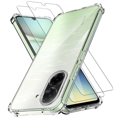 PHONILLICO Coque antichoc - &reg; - Xiaomi Redmi A5 4G - Souple - Transparent - 2 Verres Tremp&eacute;