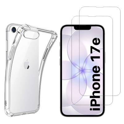 PHONILLICO Coque antichoc pour iPhone 17e et 2 Verres Tremp&eacute; Film Protection Ecran
