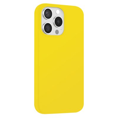 MOXIE Coque Antichoc Premium pour iPhone 15 Pro Collection Color Skin en TPU Jaune