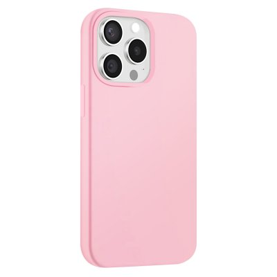 MOXIE Coque Antichoc Premium pour iPhone 15 Pro Collection Color Skin en TPU Rose clair
