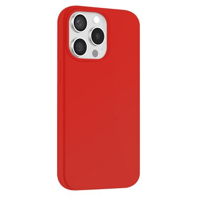 MOXIE Coque Antichoc Premium pour iPhone 15 Pro Collection Color Skin en TPU Rouge
