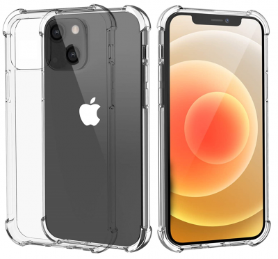 PHONILLICO Coque Antichoc Silicone Transparent pour iPhone 13 (6,1)