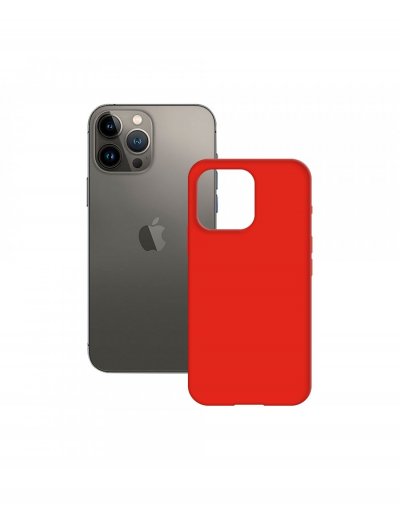 KSIX Coque Antid&eacute;rapante Semi-Rigide  pour iPhone 14 Plus Rouge Bulk