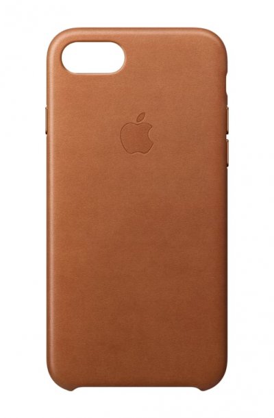 APPLE Coque  cuir pour iPhone 7 / 8 - Havane
